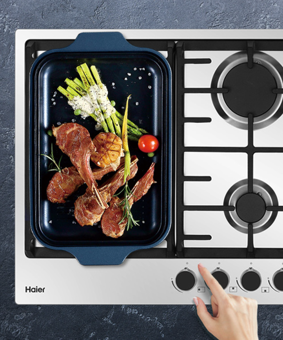 Gas on Steel Cooktop 90cm Haier New Zealand