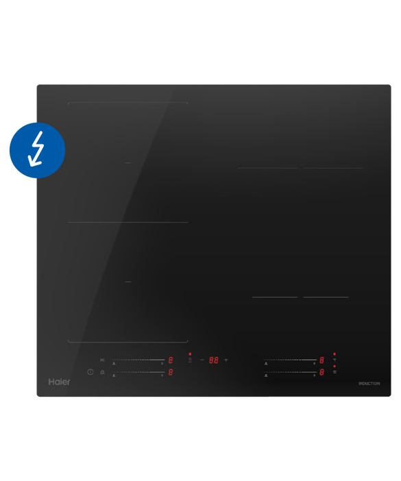 60cm 500 Series Induction Cooktop, 4 Zone, Flexi Zone, Low Current, pdp