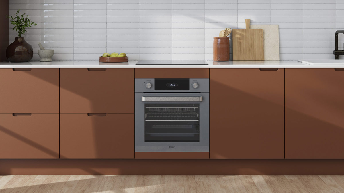 Haier mid grey wall oven